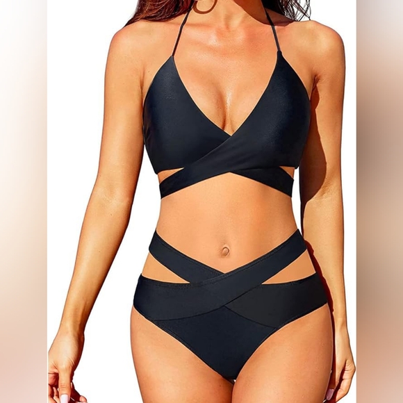 Black 2-piece Holipick bathing suit size S - Picture 1 of 9